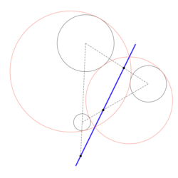 Tangent circles to three circles radical axis.svg
