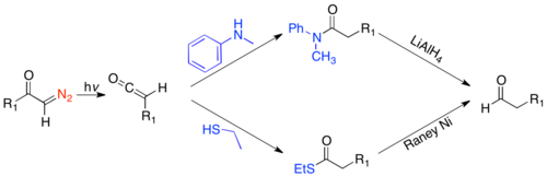 Reductive methods to make homologated aldehydes.