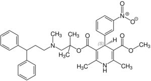 (S)-Lercanidipin Structural Formula V1.svg