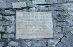 Inscription on Broom Bridge (Dublin) regarding the discovery of Quaternions multiplication by Sir William Rowan Hamilton.jpg