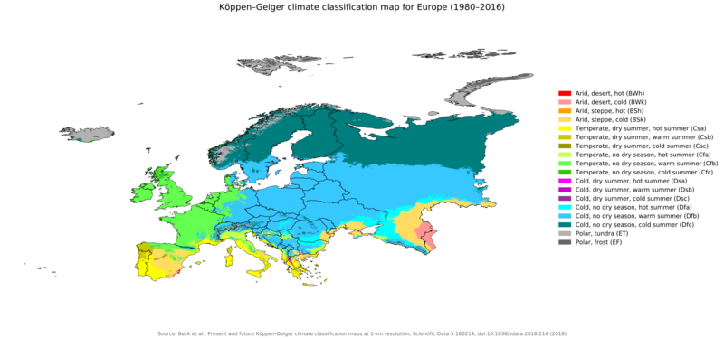 File:Koppen-Geiger Map Europe present.svg