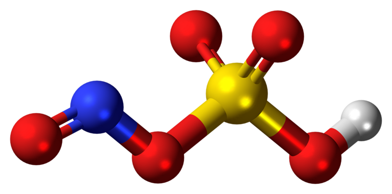 File:Nitrosylsulfuric acid molecule ball.png
