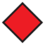 Red diamond with black edges