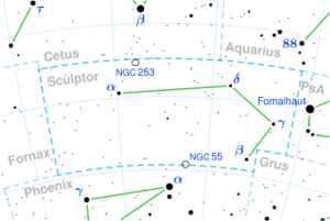 Gliese 1 is located in the constellation Sculptor.