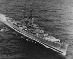 USS Juneau (CLAA-119) underway on 1 July 1951 (NH 96890).jpg