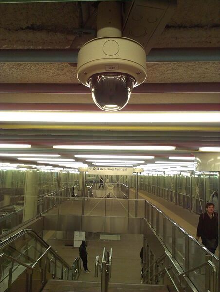 File:CCTV dome camera subway Rotterdam.jpg