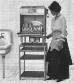 Electric dishwashing machine, 1917.jpg