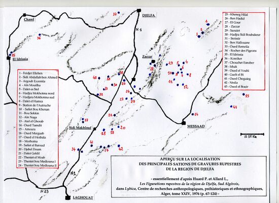 Gravures préhistoriques, Djelfa, carte.jpg