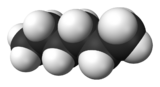 Spacefill model of hexane