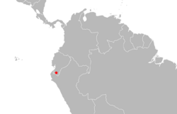 The single known occurrence is in southwestern Ecuador.