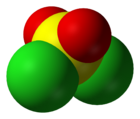 Ball-and-stick model of sulfuryl chloride