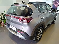 2022 Kia Sonet GLS 1.5AT silver and black rear view in Brunei.jpg