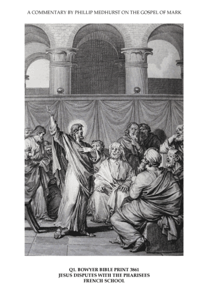 File:50 Mark’s Gospel Q. disputes with the establishment image 1 of 3. Jesus disputes with the Pharisees. French School.png