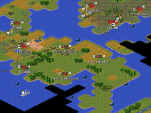 A map view in the game