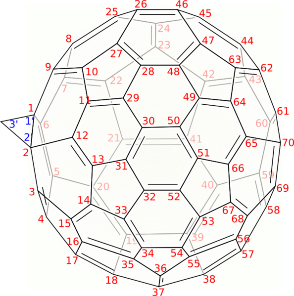File:Cyclopropa12 C70fullerene-2D-skeletal renumbered.svg