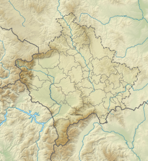 Location of Pristina in Kosovo and Europe