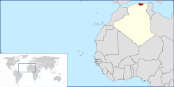 Location of Kabylie in central Algeria (northwestern Africa)