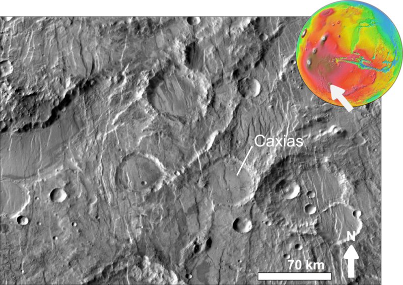 File:Martian impact crater Caxias based on day THEMIS.png