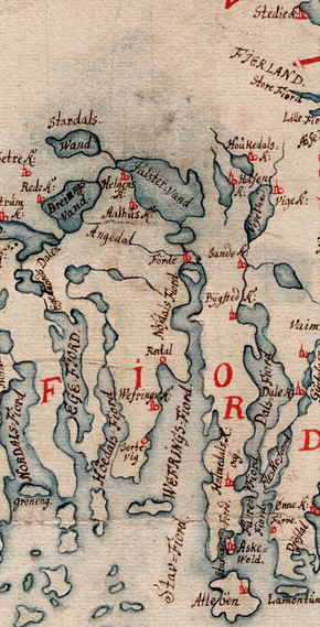 Sjøkart over kysten fra Karmøy til Geirangerfjorden fra 1610 (Sunnfjord).png