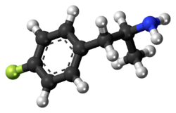 4-Fluoroamphetamine molecule ball.png