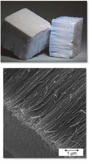 Industrially obtained alumina nano fibers of Nafen brand