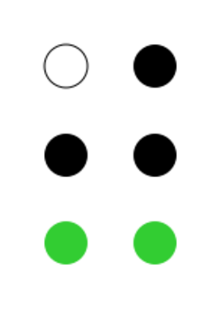 Braille Ù colored.svg