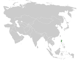 Robsonius thompsoni distribution map.png