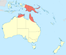 Archibasis mimetes distribution map.svg