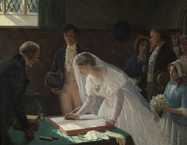 File:Edmund Blair Leighton - The Wedding Register.jpg