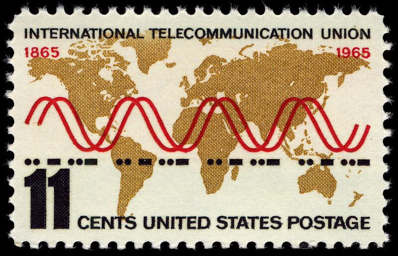File:International Telecommunication Union 11c 1965 issue U.S. stamp.jpg