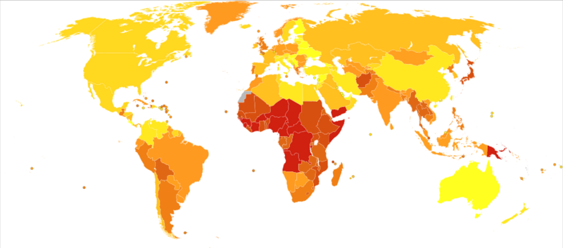 File:Lower respiratory infections world map-Deaths per million persons-WHO2012.svg