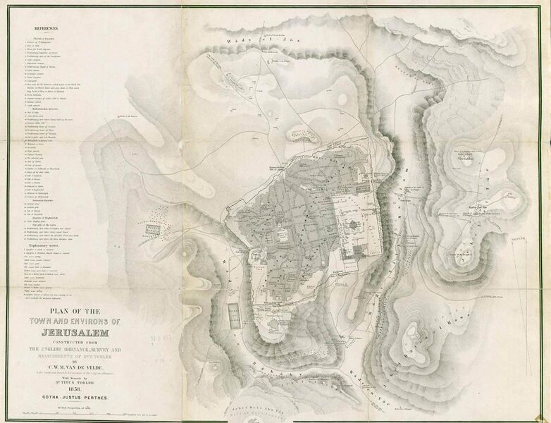 File:National Library of Israel - Carel Willem Meredith van de Velde Plan of the town and environs of Jerusalem.jpg