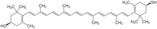 Structural formula of zeaxanthin