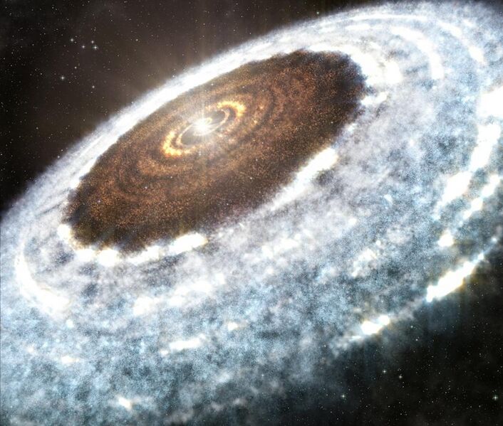 File:Artist’s impression of the water snowline around the young star V883 Orionis.jpg