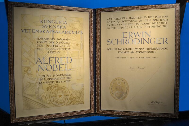 File:Erwin Schrödinger Nobel Prize diploma.jpg