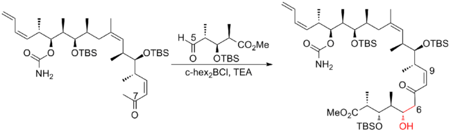 The second-generation Paterson syntheses of (+)-discodermolide endgame.png