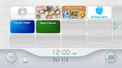 Screenshot of Wii Menu