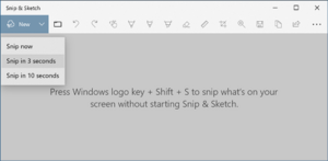 Snip & Sketch: how to save screenshots to specified location?
