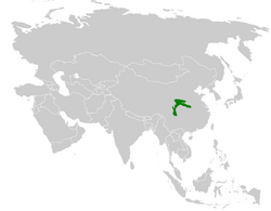 Aegithalos fuliginosus distribution map.png