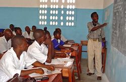 Classroom at a seconday school in Pendembu Sierra Leone.jpg