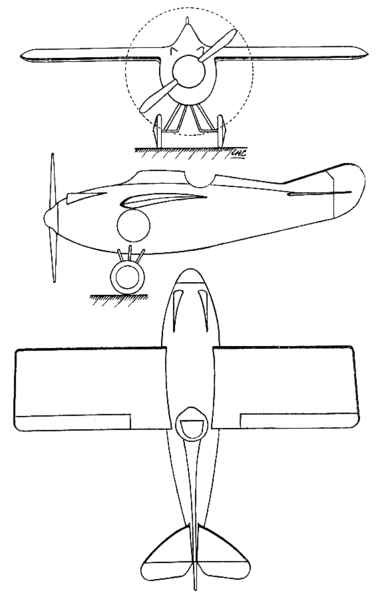 File:Hanriot HD.22 3-view Les Ailes September 8, 1921.png