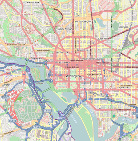 File:Location map Washington DC Cleveland Park to Southwest Waterfront.png