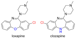 Loxapine and clozapine.svg