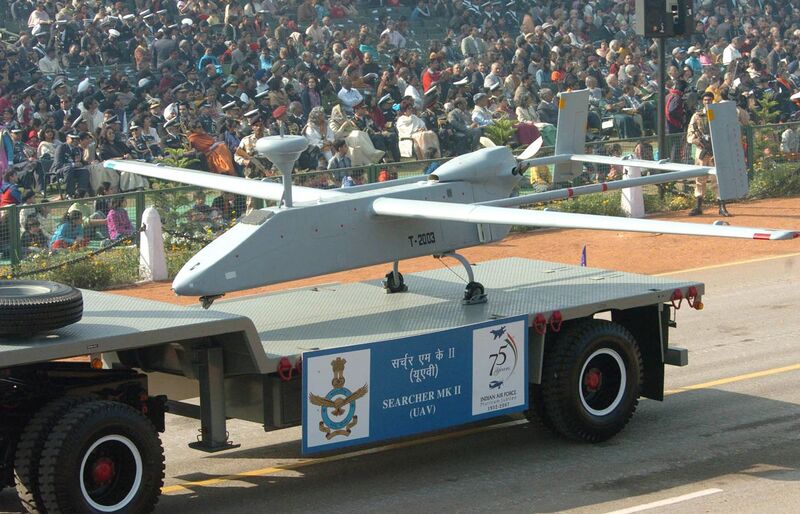 File:The Searcher MK-II (Unmanned Aerial Vehicle) passes through the Rajpath during the 58th Republic Day Parade - 2007, in New Delhi on January 26, 2007.jpg