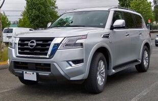 2021 Nissan Armada SV (United States) front view (cropped).jpg