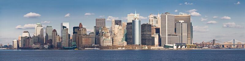 Lower Manhattan from Staten Island Ferry Corrected Jan 2006.jpg