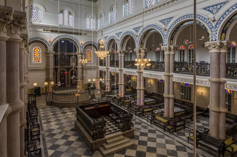 File:Magen David Synagogue Interiors after restoration.jpg