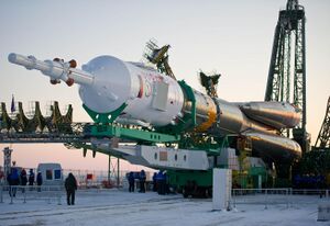 Soyuz TMA-03M rollout in Baikonur 01.jpg