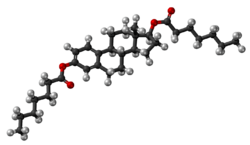 Estradiol dienanthate molecule ball.png