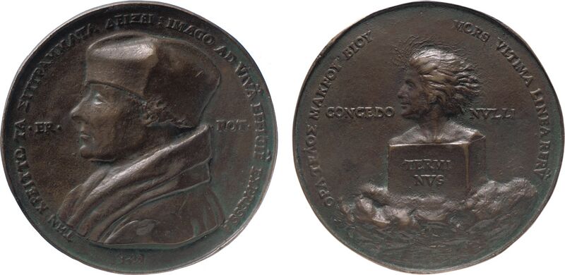 File:Quinten Metsys (Massijs), bronze medal of 105 mm, commissioned in 1519 by Desiderius Erasmus.jpg
